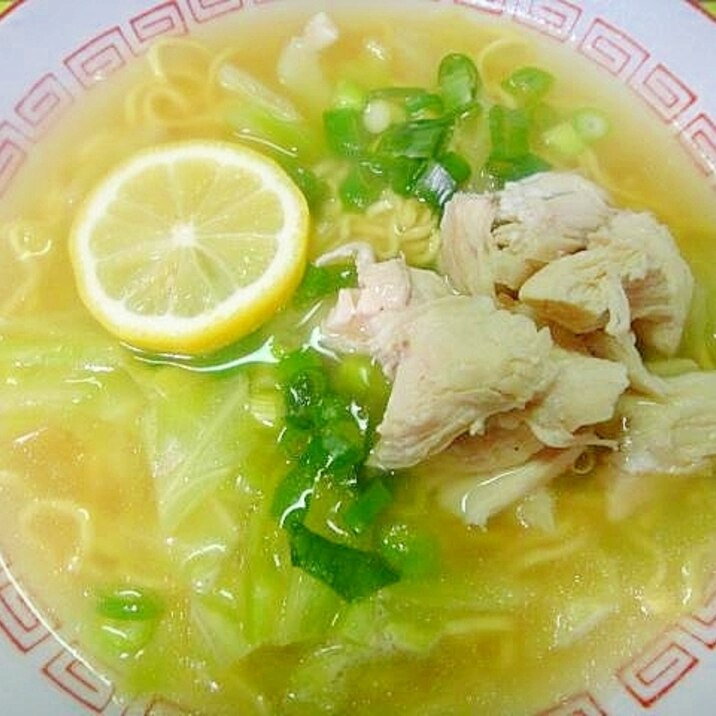 キャベツとササミのレモン塩ラーメン